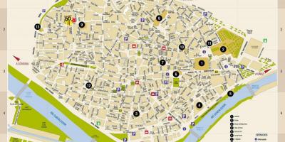 Kort gratis kort over Sevilla spanien
