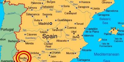 Kort over spanien, der viser, Sevilla