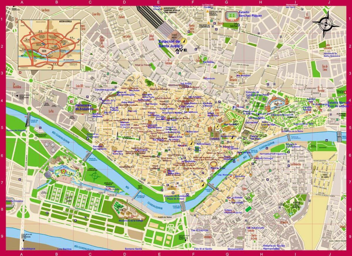 kort over Sevilla område