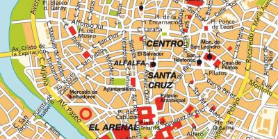 Kort over Sevilla spanien centrum