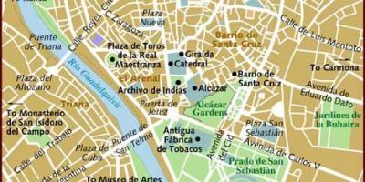 Kort over Sevilla kvarterer