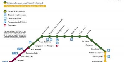 Kort over Sevilla subway